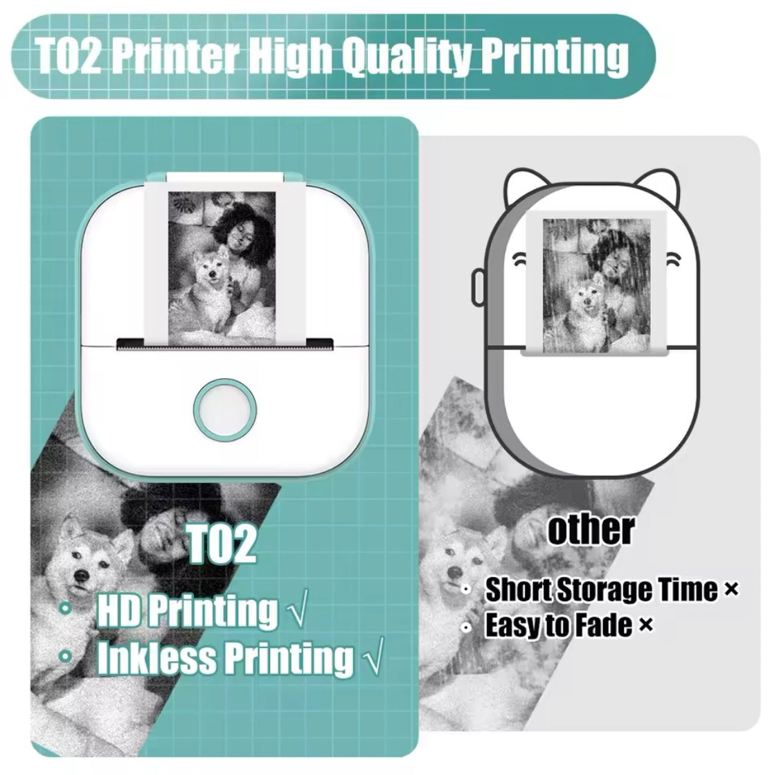 Phomemo T02 Mini-Drucker 🎨📲 | Tragbarer Thermo-Taschendrucker für DIY, Journaling & Aufkleber!
