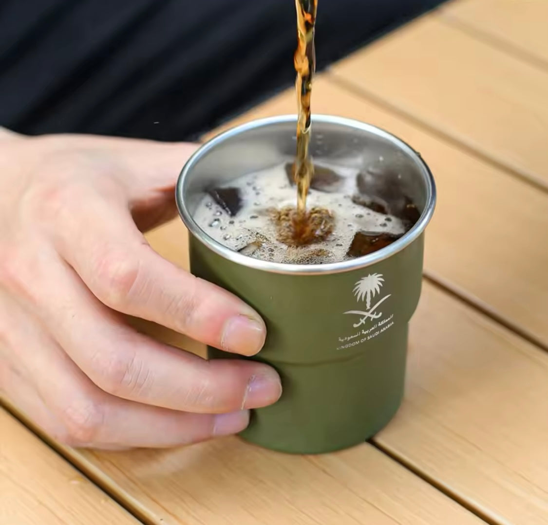 ☕ 300ml Edelstahl-Kaffeetasse mit Saudi-Arabien Emblem – Stilvoll & Robust! 🇸🇦