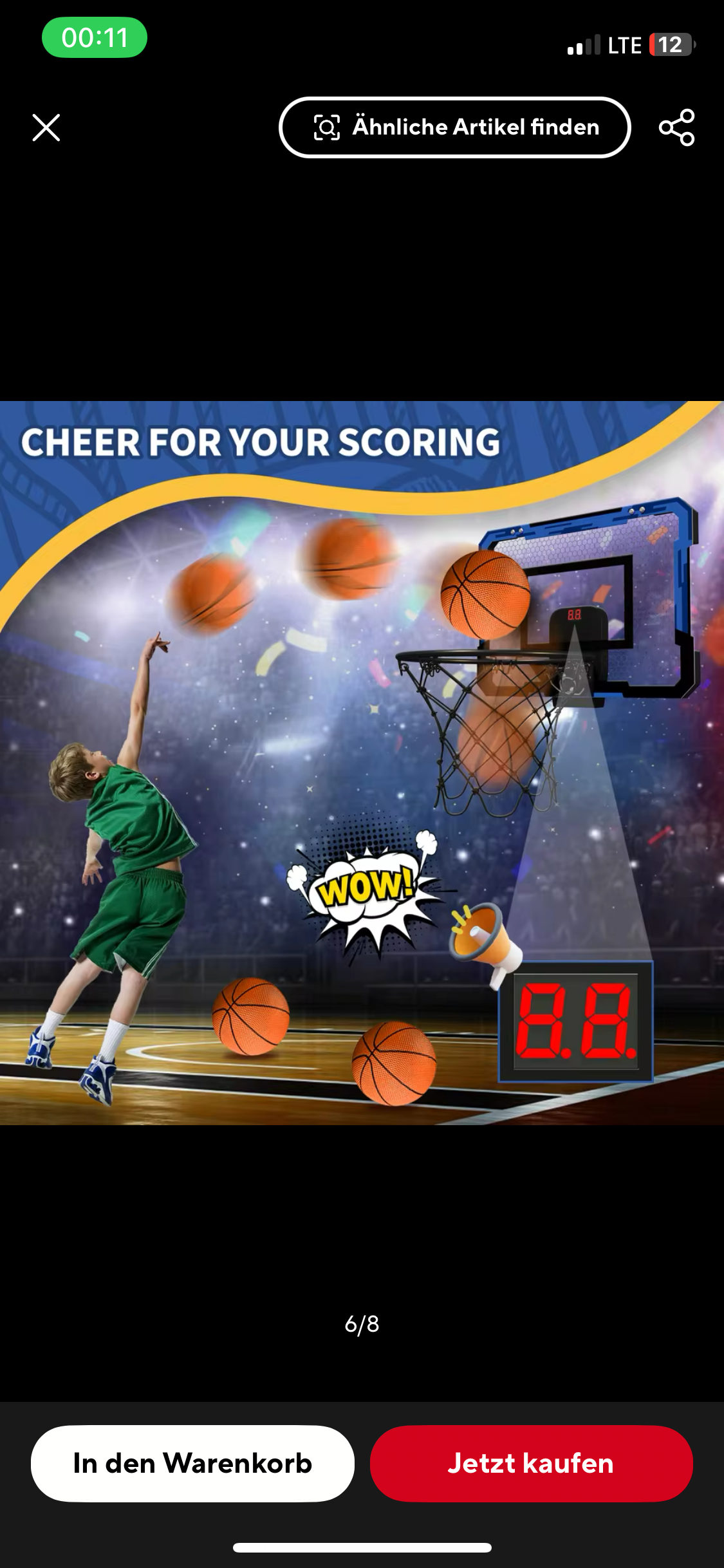 🏀 Kinder Basketball-Set – Spaß & Bewegung für drinnen und draußen! 🎯