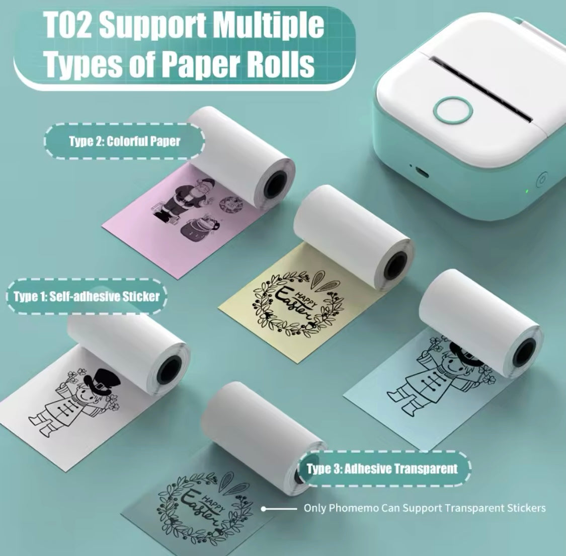 Phomemo T02 Mini-Drucker 🎨📲 | Tragbarer Thermo-Taschendrucker für DIY, Journaling & Aufkleber!