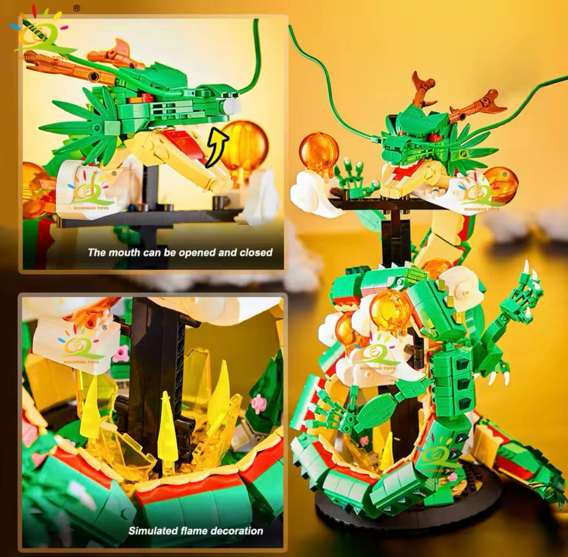 🟢 Mystischer Chinesischer Drache – 1826 Klemmbausteine für epischen Bau-Spaß! 🐉🔥