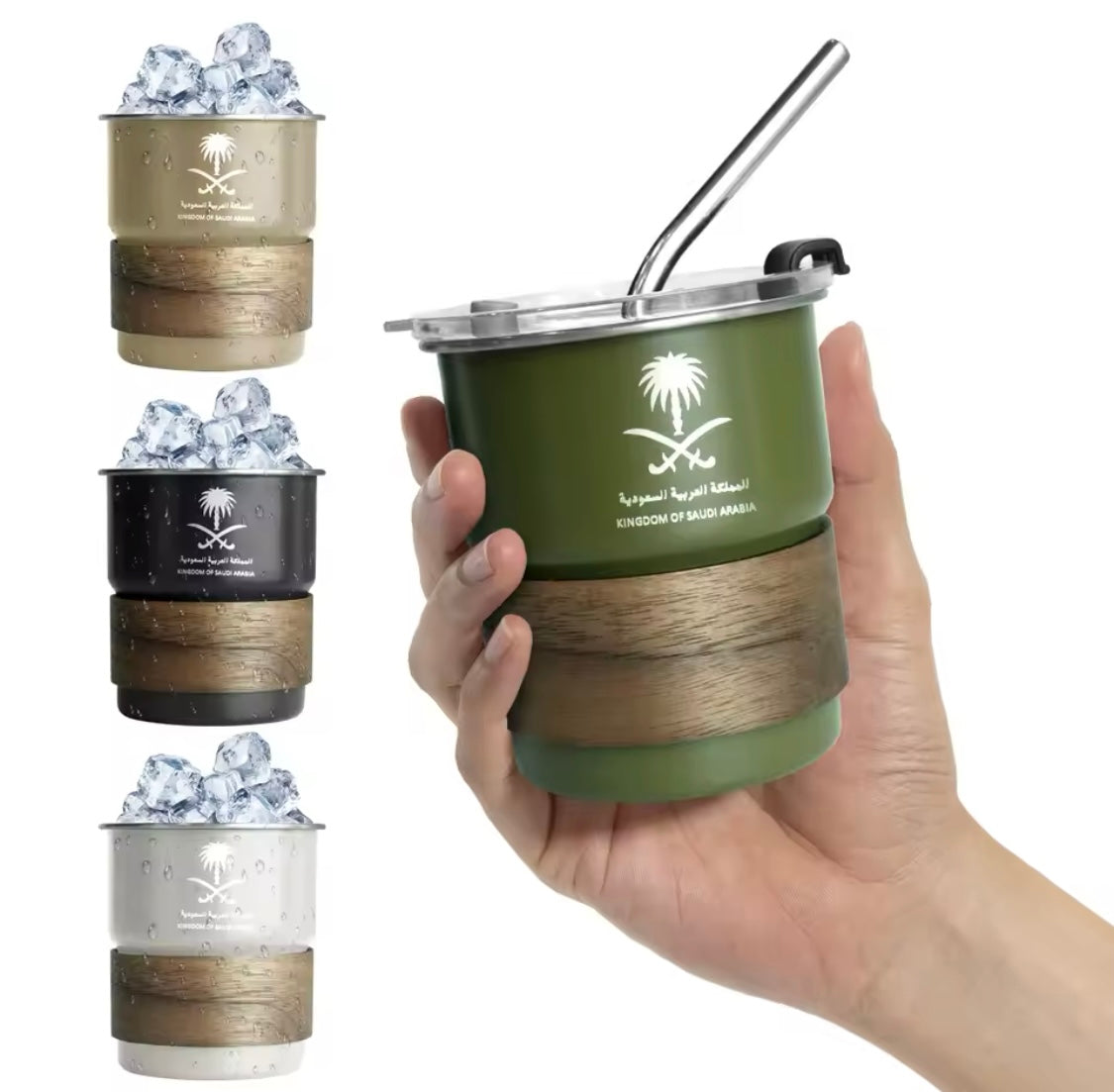 ☕ 300ml Edelstahl-Kaffeetasse mit Saudi-Arabien Emblem – Stilvoll & Robust! 🇸🇦