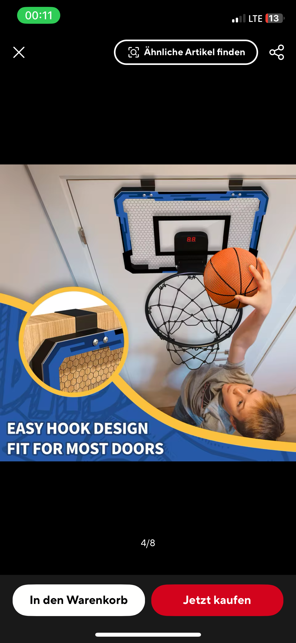 🏀 Kinder Basketball-Set – Spaß & Bewegung für drinnen und draußen! 🎯