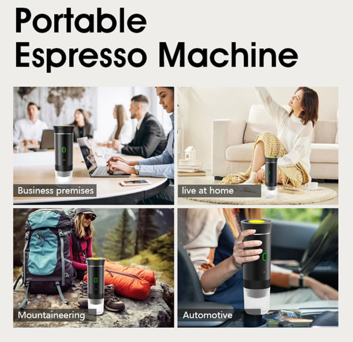 ☕ 3-in-1 Kabellose Espresso-Kaffeemaschine – Frischer Kaffee, wo immer du bist! 🚗🏕️✈️