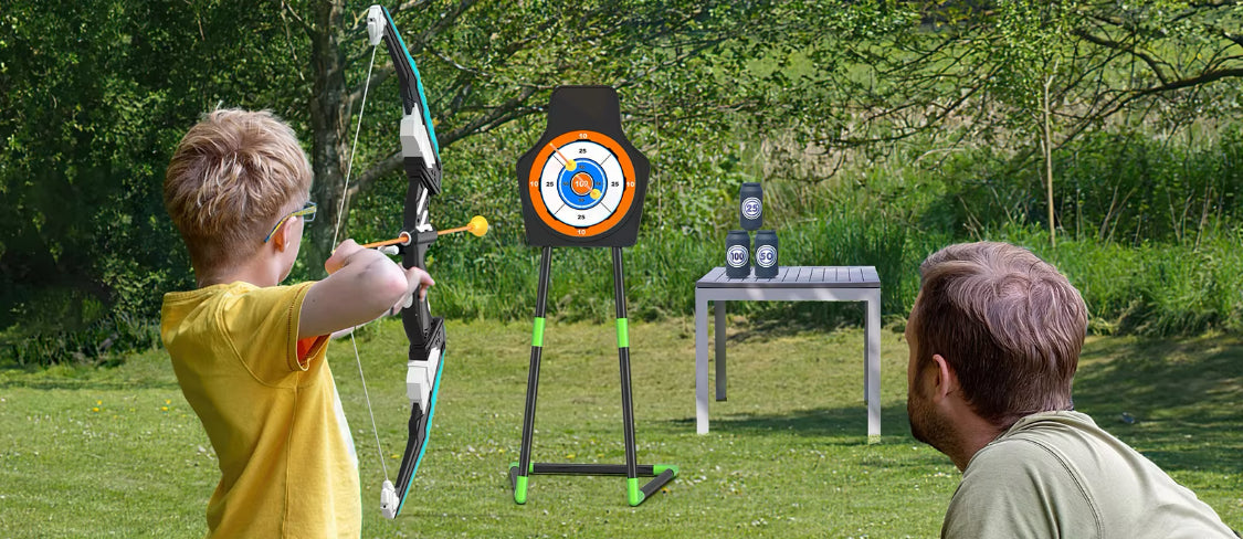 Doppelter Spaß mit dem Super Archery Kit – 2 Bögen im Set! 🎯🔥