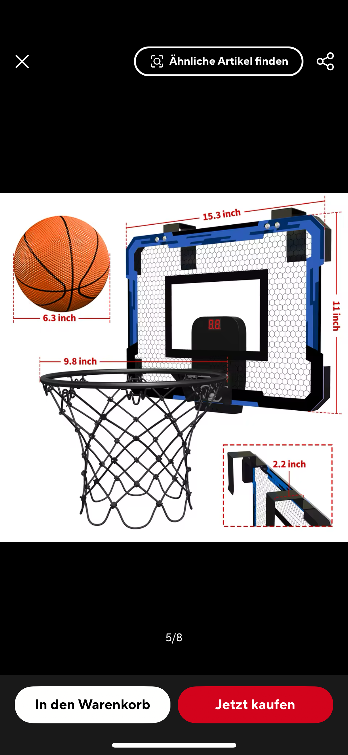 🏀 Kinder Basketball-Set – Spaß & Bewegung für drinnen und draußen! 🎯