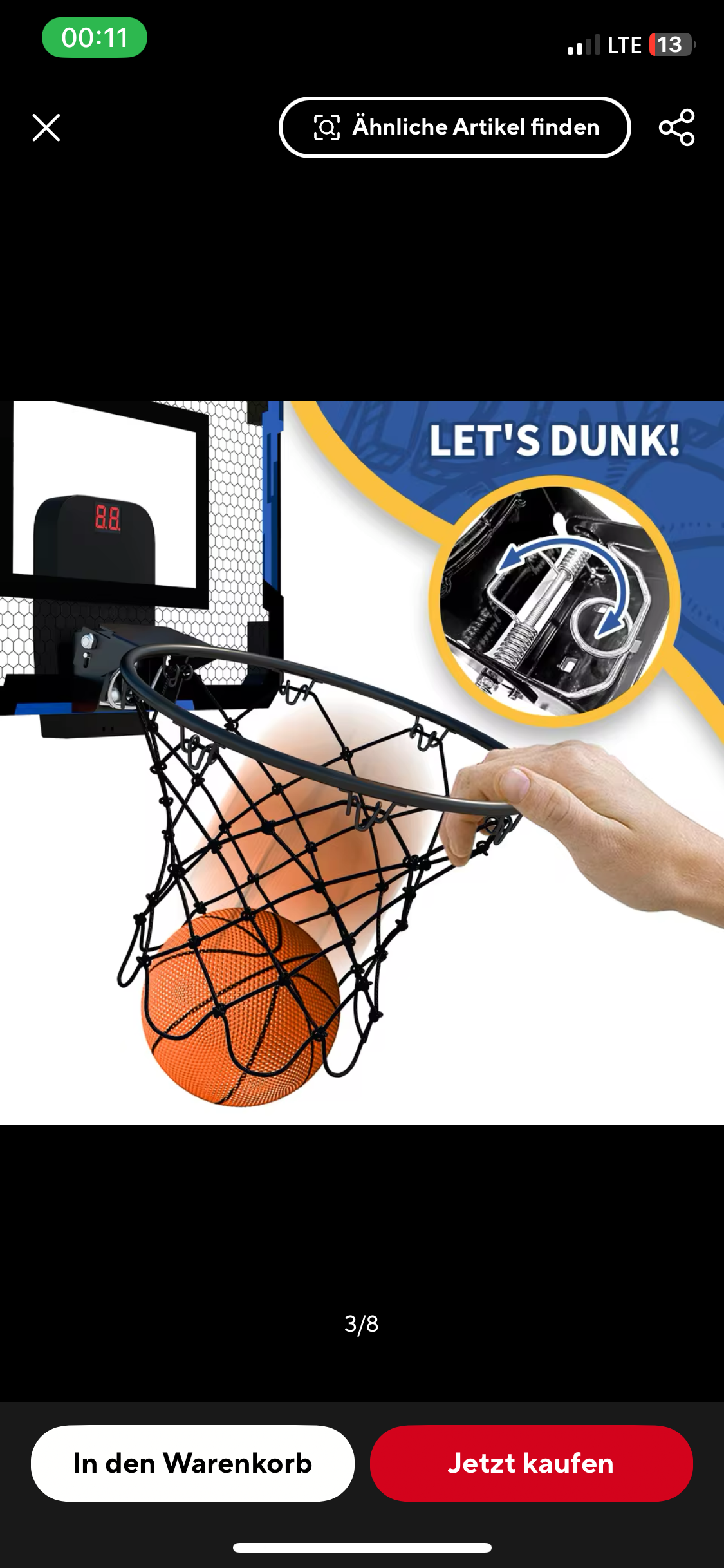 🏀 Kinder Basketball-Set – Spaß & Bewegung für drinnen und draußen! 🎯