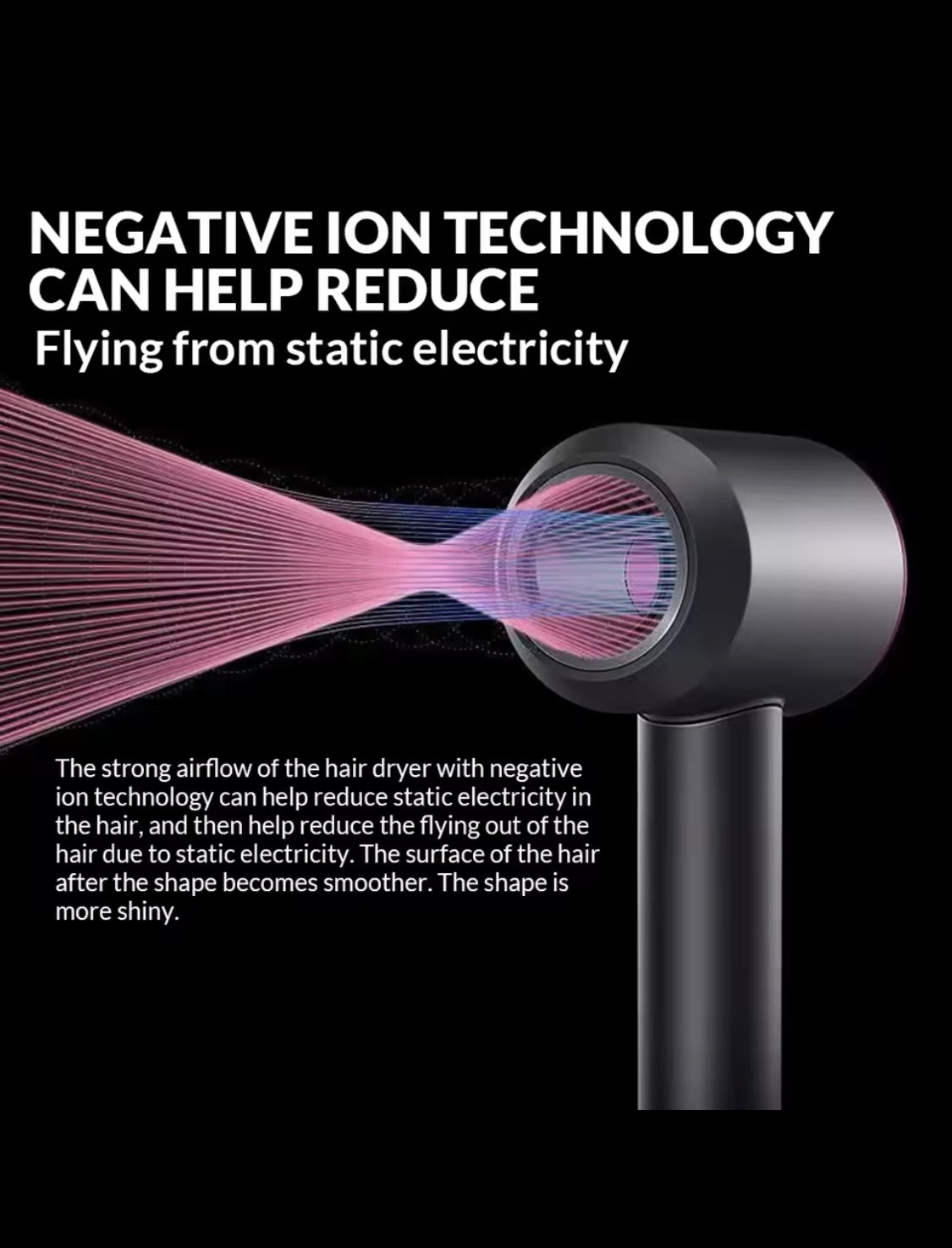AIR Supersonic™ Haartrockner – Profi-Föhn in Rosa/Schwarz