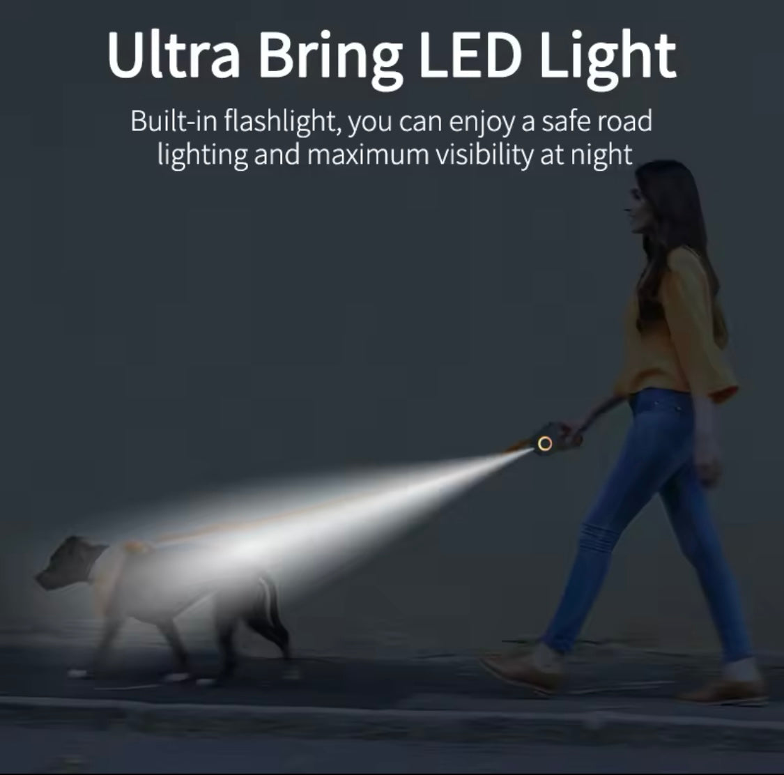 🐶 ROJECO 5M Automatische Hundeleine – Stylisch, sicher & mit LED! 💡✨
