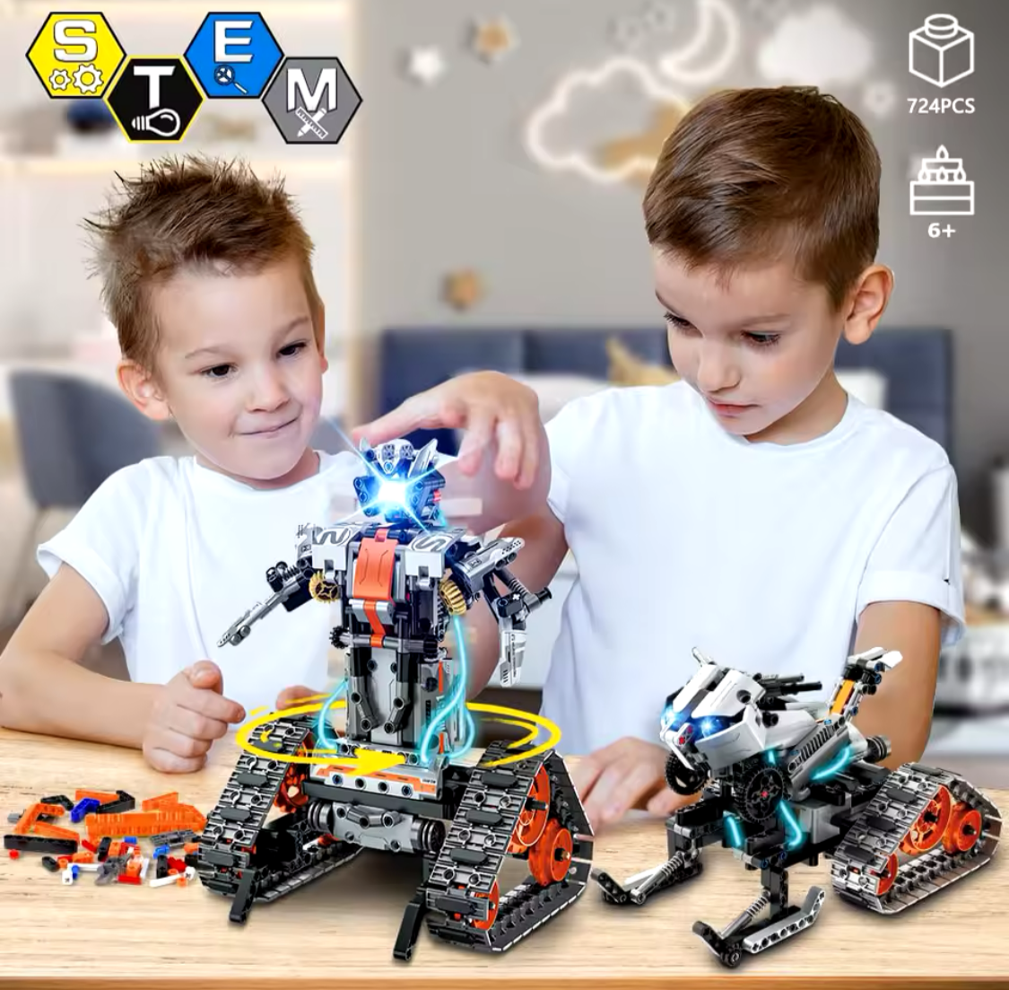 🚗 4-in-1 RC Technik-Baukasten – Dein eigenes ferngesteuertes Auto! 🎮🏎️