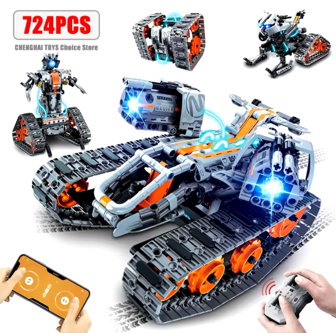 🚗 4-in-1 RC Technik-Baukasten – Dein eigenes ferngesteuertes Auto! 🎮🏎️