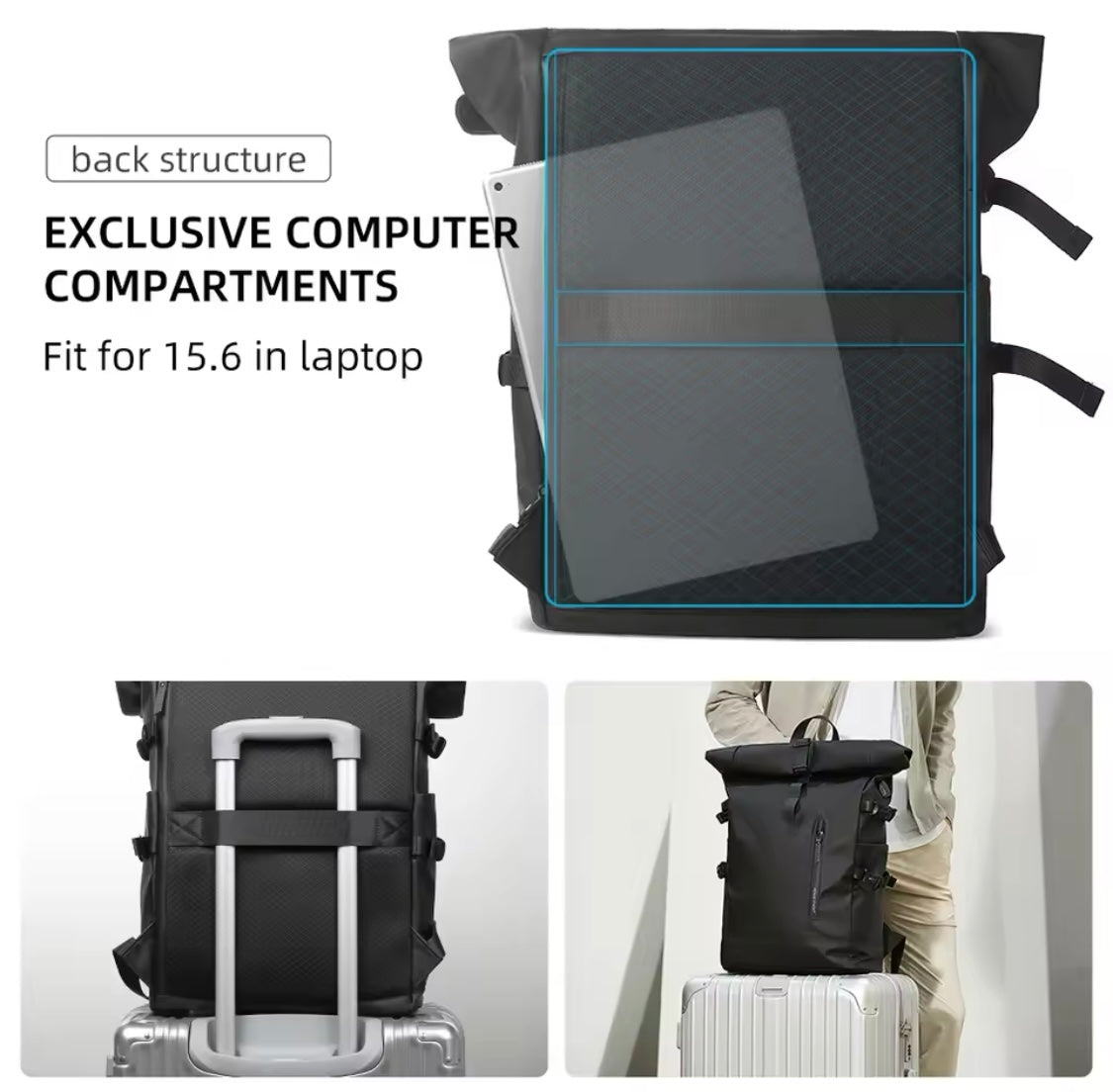 🔥 HK Erweiterbarer Reiserucksack – Perfekt für Abenteuer & Alltag! 🎒🚀