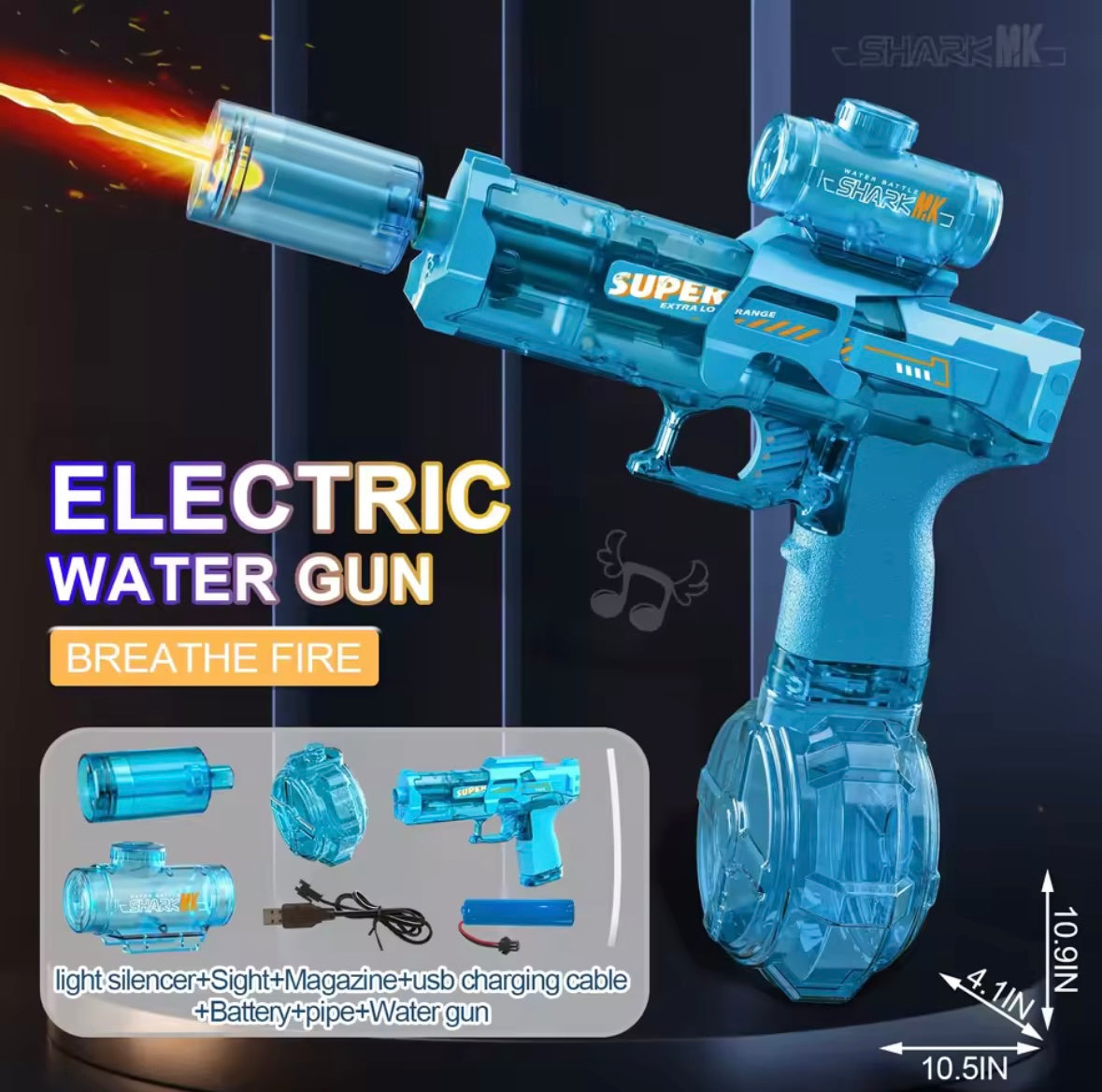 💧 Aqua Blaster X – Mit LED, Akku & maximaler Action!