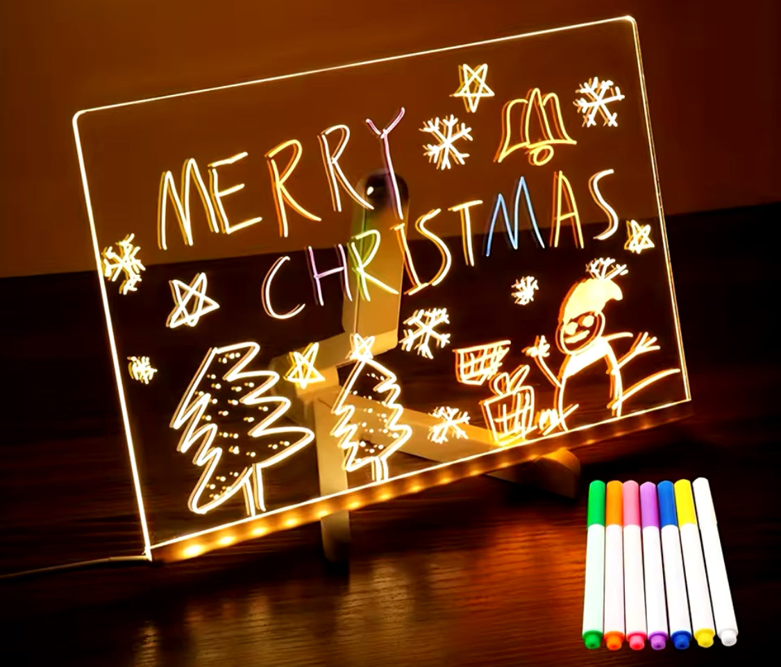 🔥 Nachrichtentafel aus Acryl mit LED-Leuchten – Dein kreatives Highlight für Zuhause, Partys & Business!