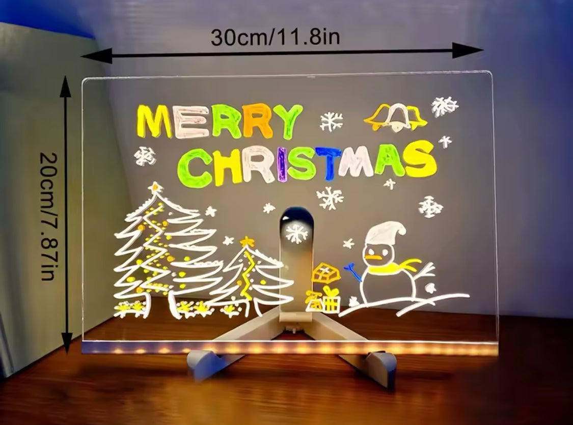 🔥 Nachrichtentafel aus Acryl mit LED-Leuchten – Dein kreatives Highlight für Zuhause, Partys & Business!