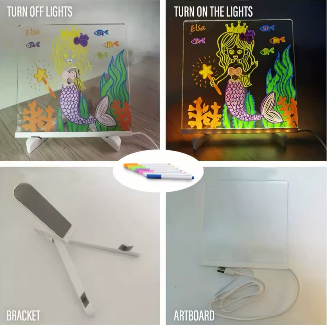 🔥 Nachrichtentafel aus Acryl mit LED-Leuchten – Dein kreatives Highlight für Zuhause, Partys & Business!