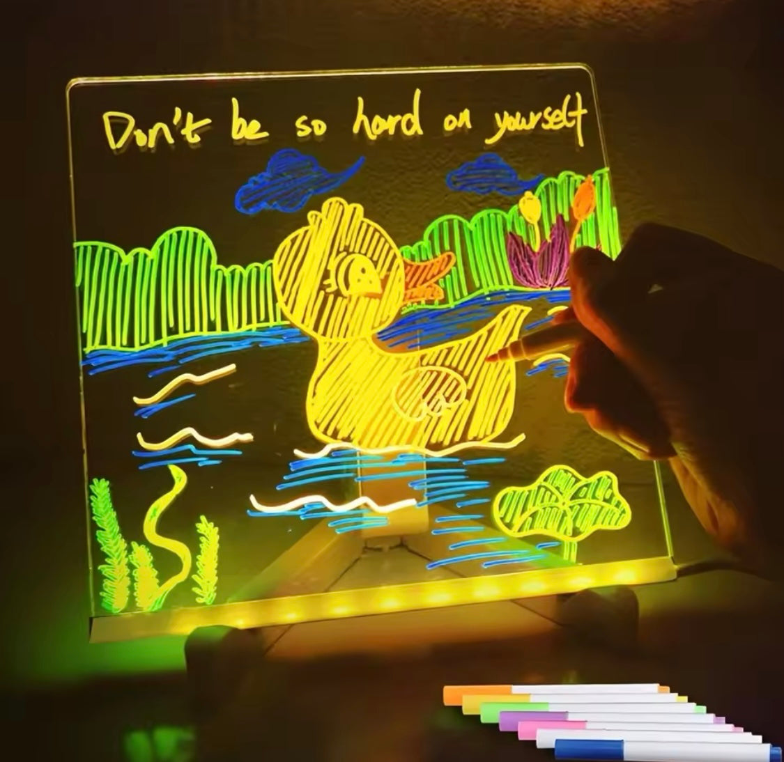 🔥 Nachrichtentafel aus Acryl mit LED-Leuchten – Dein kreatives Highlight für Zuhause, Partys & Business!
