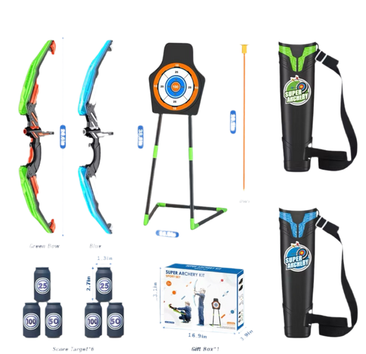 Doppelter Spaß mit dem Super Archery Kit – 2 Bögen im Set! 🎯🔥